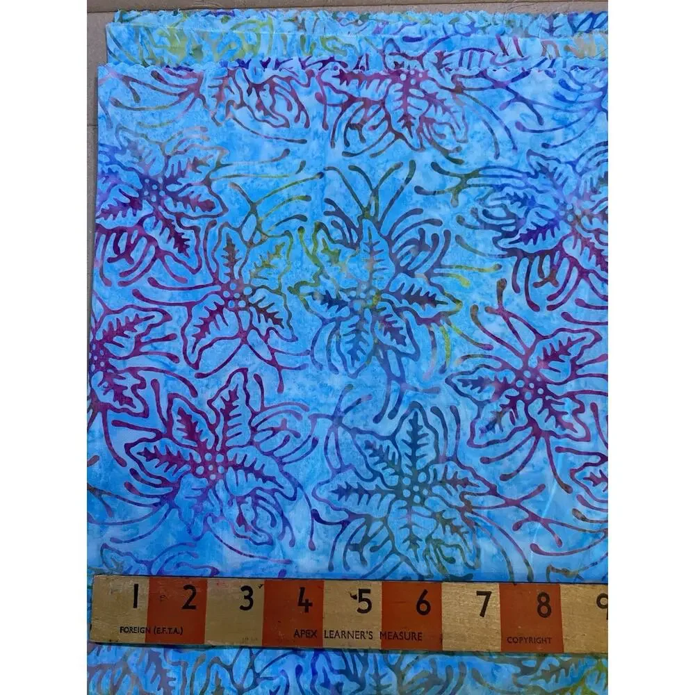 8 Batik Print Fabric Samples Lightweight Cotton 22
